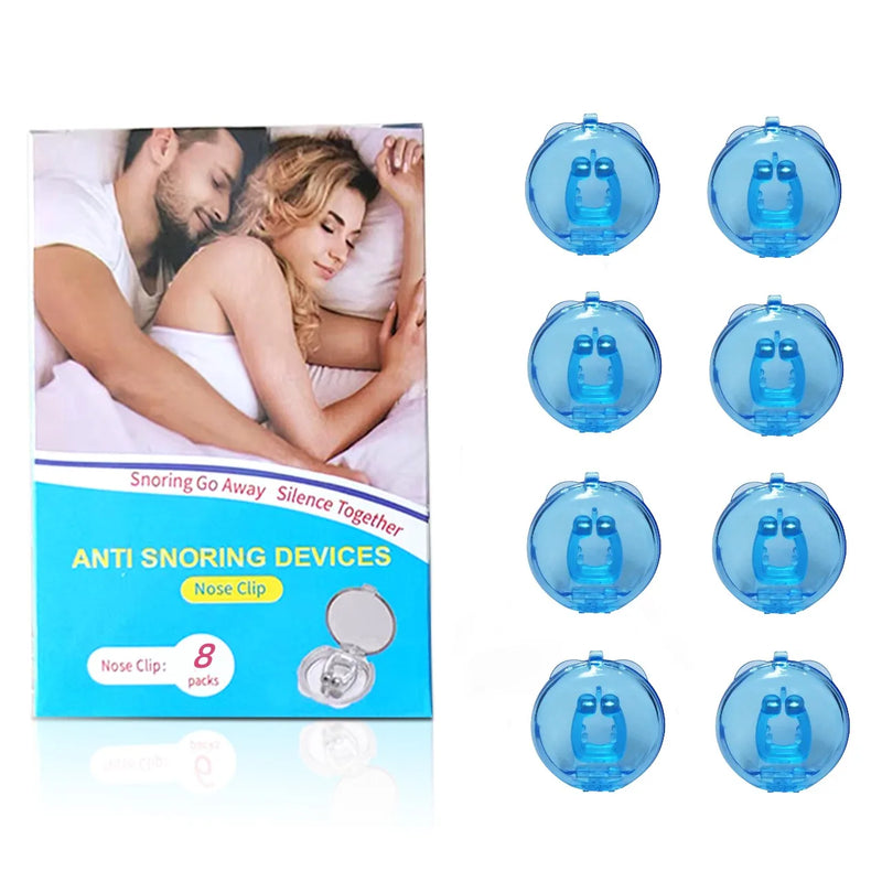 Silicone Magnetic Anti-Snore Nose Clip - Top-Rated Sleep Aid for Apnea Relief with Case