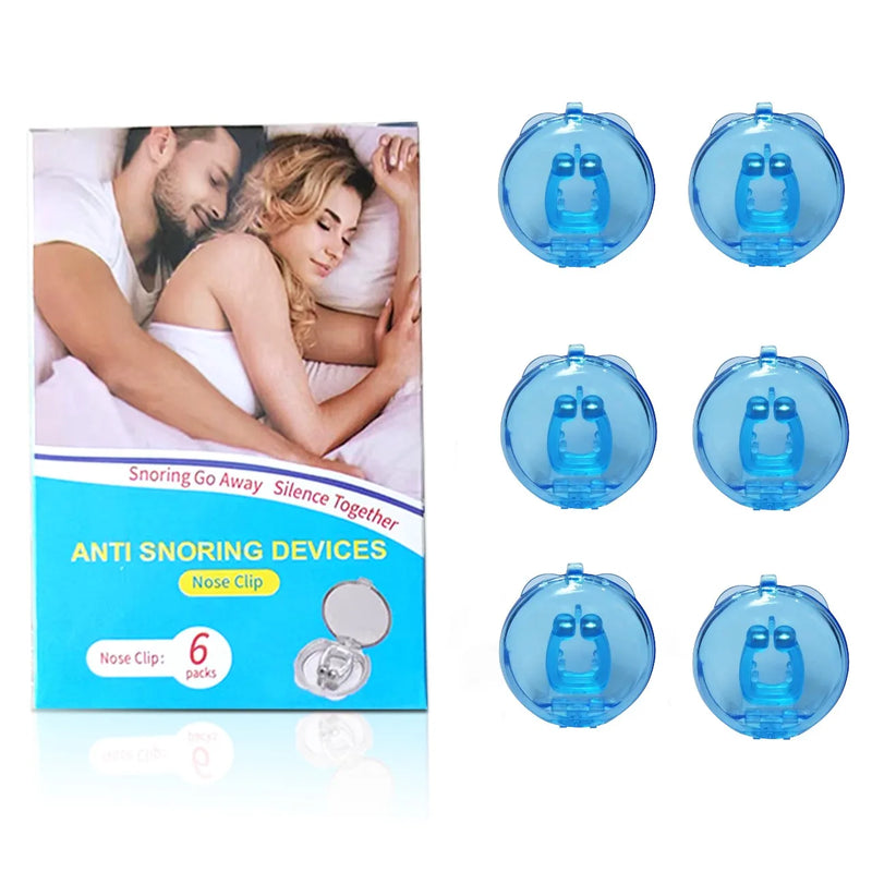 Silicone Magnetic Anti-Snore Nose Clip - Top-Rated Sleep Aid for Apnea Relief with Case