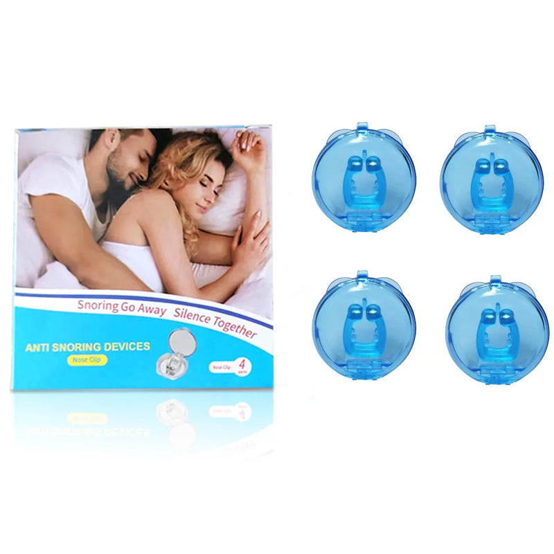 Silicone Magnetic Anti-Snore Nose Clip - Top-Rated Sleep Aid for Apnea Relief with Case