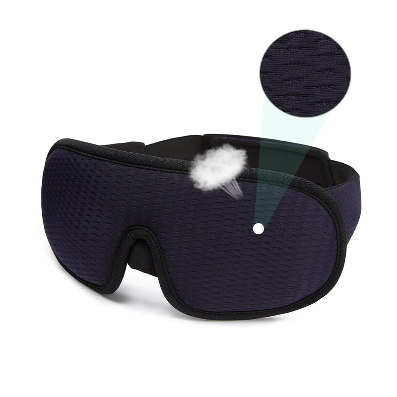 3D Light-Blocking Sleep Mask - Soft Padded Eye Shade for Ultimate Comfort