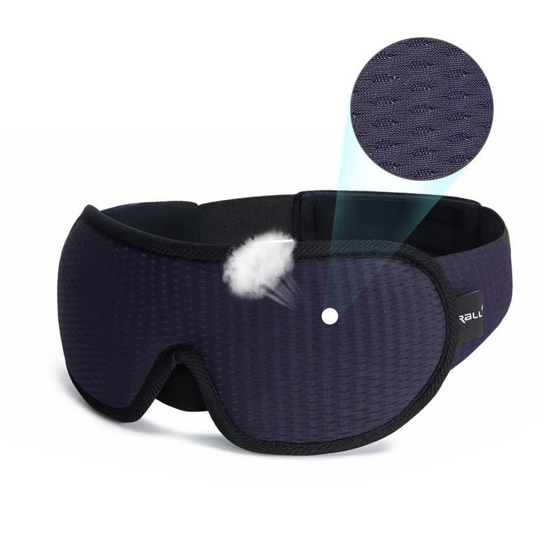 3D Light-Blocking Sleep Mask - Soft Padded Eye Shade for Ultimate Comfort