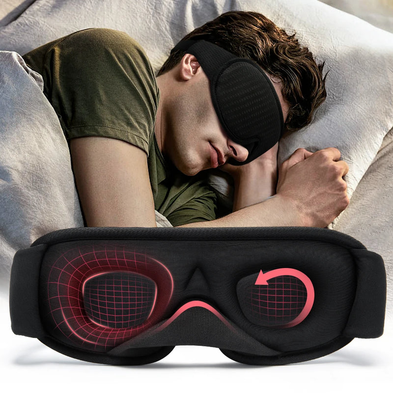 3D Light-Blocking Sleep Mask - Soft, Breathable Eye Mask for Travel & Relaxation