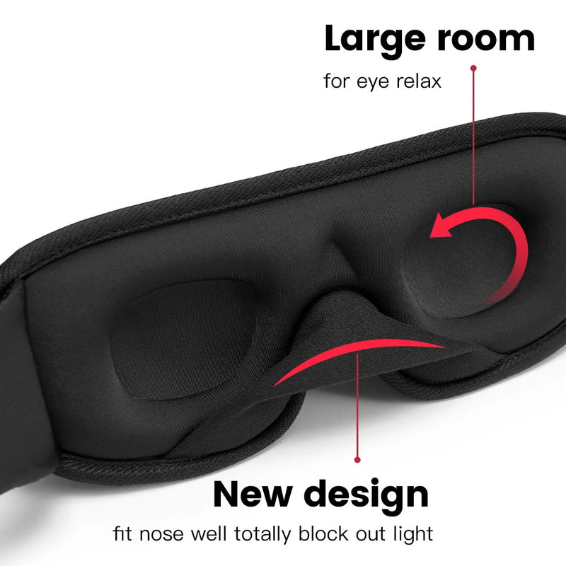 3D Light-Blocking Sleep Mask - Soft, Breathable Eye Mask for Travel & Relaxation