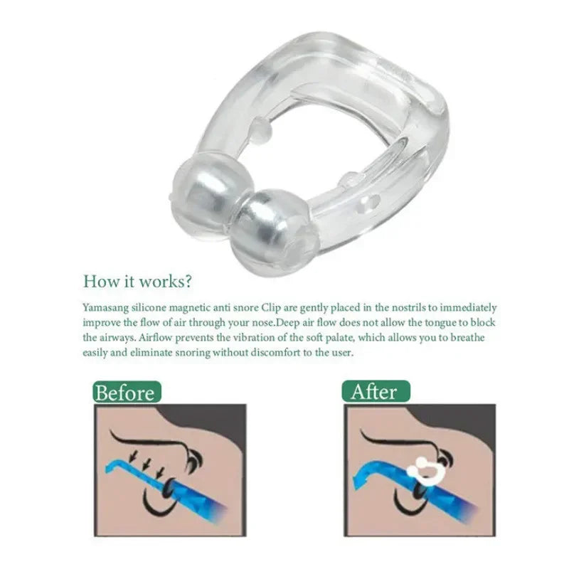 Magnetic Snore Stopper Nose Clip - Easy Breathing Aid for Better Sleep, 1/2/4PCS