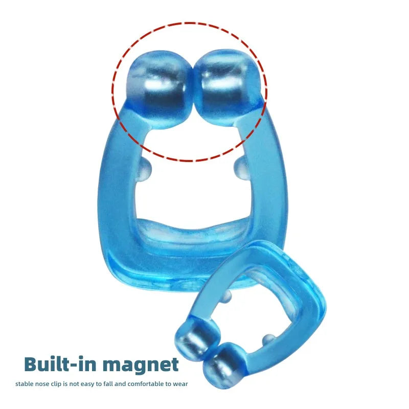 Silicone Magnetic Anti-Snore Nose Clip - Top-Rated Sleep Aid for Apnea Relief with Case