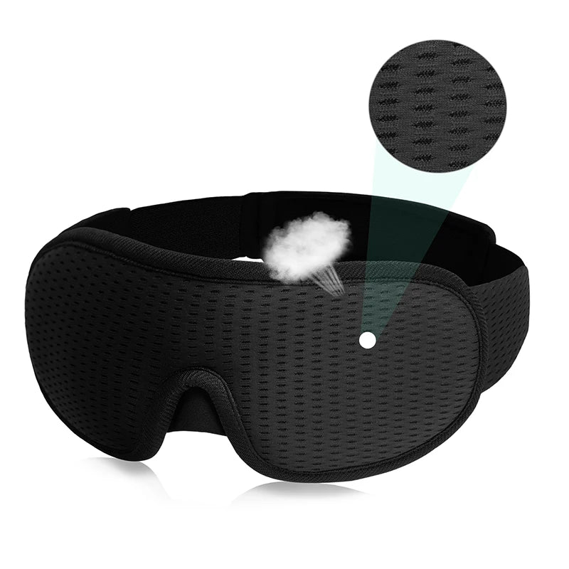 3D Light-Blocking Sleep Mask - Soft, Breathable Eye Mask for Travel & Relaxation