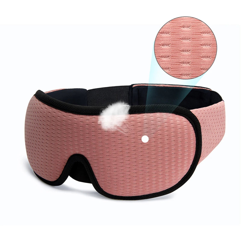 3D Light-Blocking Sleep Mask - Soft Padded Eye Shade for Ultimate Comfort