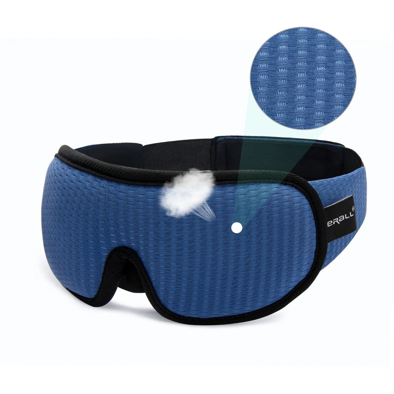 3D Light-Blocking Sleep Mask - Soft Padded Eye Shade for Ultimate Comfort