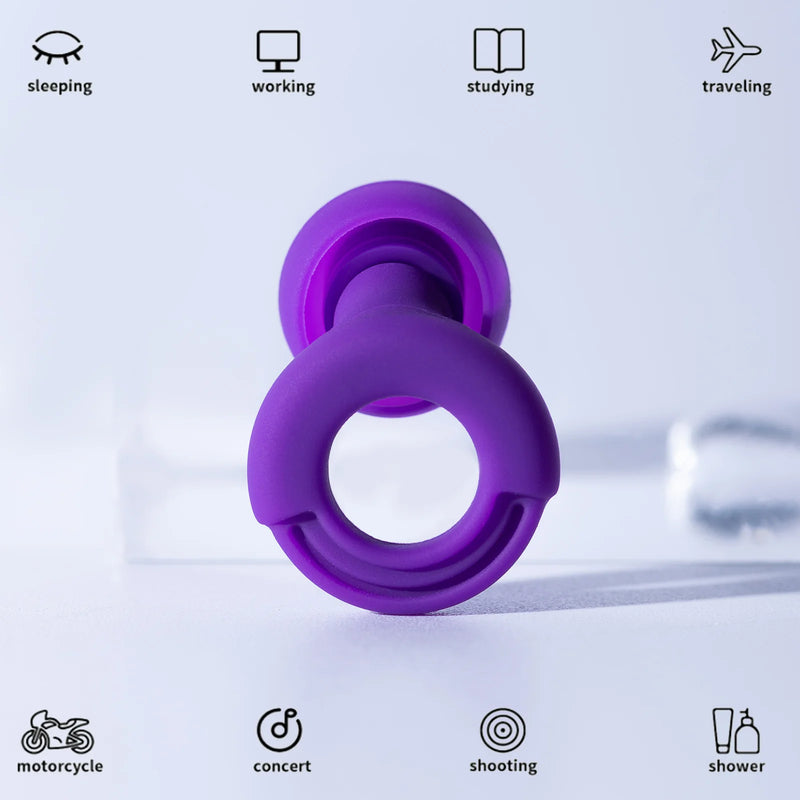 HUAK Silicone Earplugs - Noise-Canceling Earplugs for Swimming, Sleep & Soundproofing