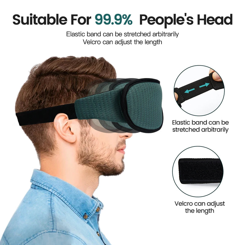 3D Light-Blocking Sleep Mask - Soft, Breathable Eye Mask for Travel & Relaxation
