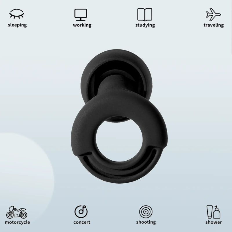 HUAK Silicone Earplugs - Noise-Canceling Earplugs for Swimming, Sleep & Soundproofing