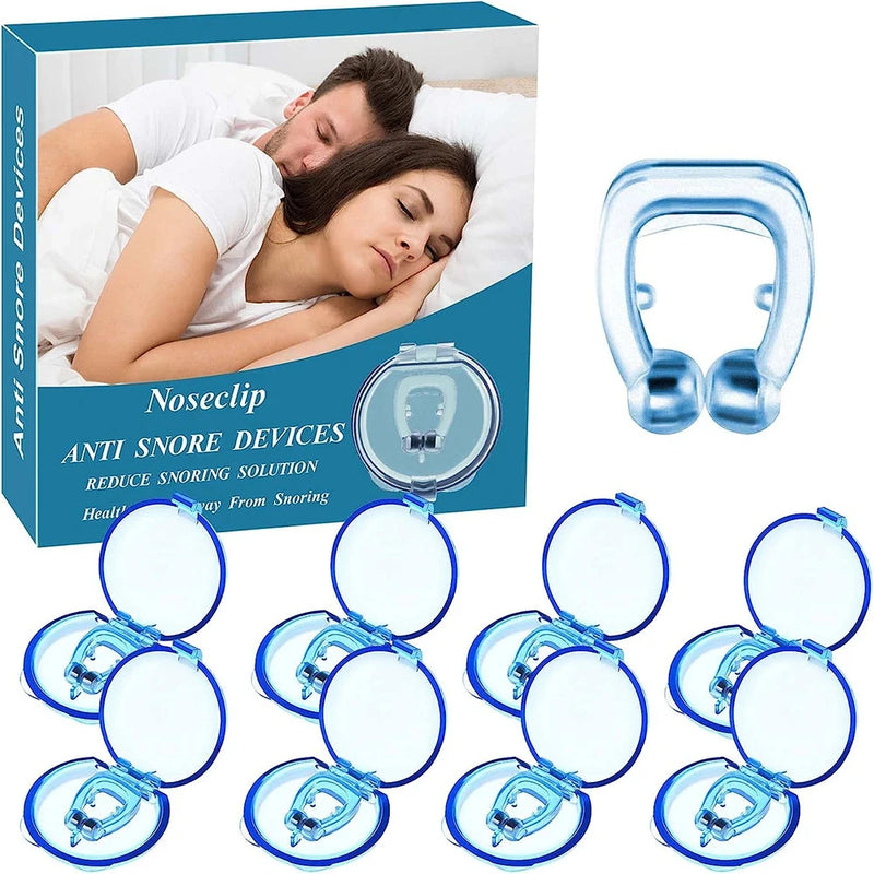 Silicone Magnetic Anti-Snore Nose Clip - Top-Rated Sleep Aid for Apnea Relief with Case