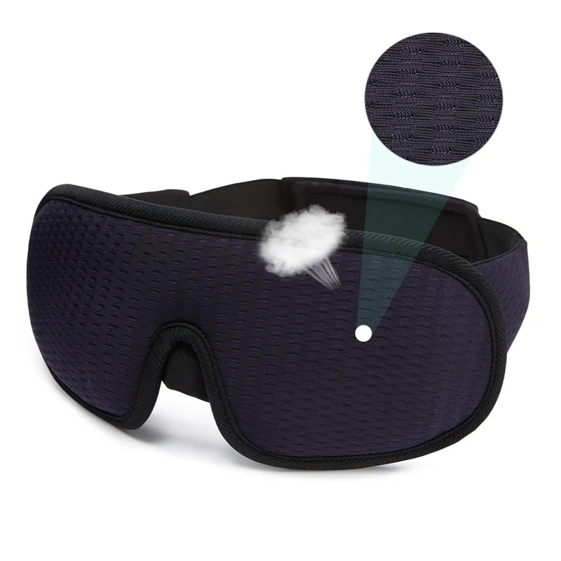 3D Light-Blocking Sleep Mask - Soft, Breathable Eye Mask for Travel & Relaxation